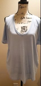 Express cold shoulder burnout shirt NWOT